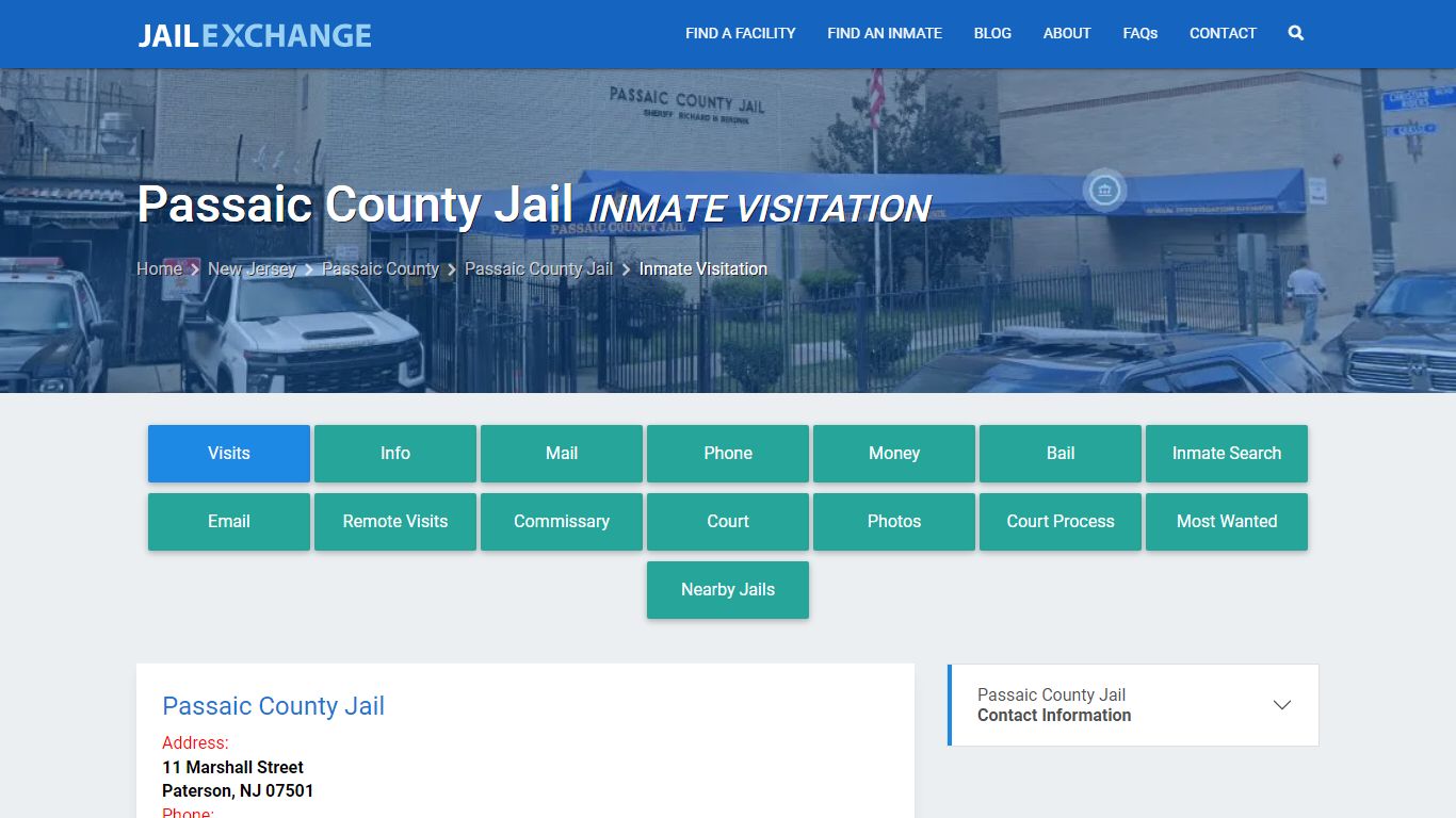 Inmate Visitation - Passaic County Jail, NJ - Jail Exchange